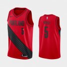 Men's Washington Wizards #5 Rodney Hood Swingman Basketball Jersey Red