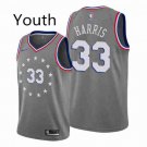 Youth Philadelphia 76ers #33 Tobias Harris City Edition Basketball Jersey Gray