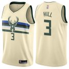 Men's Milwaukee Bucks #3 George Hill Basketball Jersey Cream City Edition
