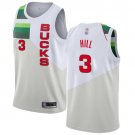 Men's Milwaukee Bucks #3 George Hill White Swingman Jersey Earned Edition