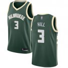 Men's Milwaukee Bucks #3 George Hill Swingman Green Basketball Jersey