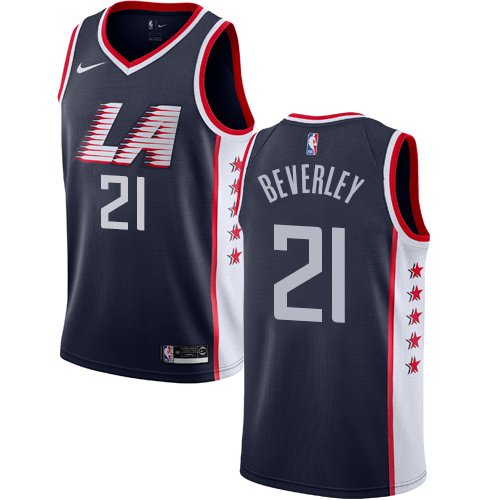 Men's Los Angeles Clippers #21 Patrick Beverley Navy City Edition Jersey