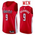 Men's Washington Wizards #9 Rui Hachimura Basketball Jersey Red Earned Edition