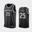 Men's Detroit Pistons #25 Derrick Rose Basketball Jersey Black City Edition
