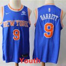 Youth New York Knicks #9 R.J.Barrett Basketball Swingmen Stitched Jersey Blue