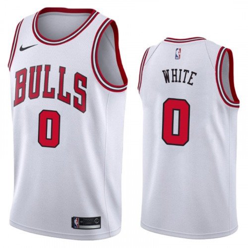 Men's Chicago Bulls #0 Coby White Swingmen Basketball Stitched Jersey White