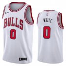 Men's Chicago Bulls #0 Coby White Swingmen Basketball Stitched Jersey White