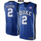 Men's Duke Blue Devils #2 Cameron Reddish Blue College Basketball Jersey