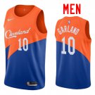 Men's Cleveland Cavaliers #10 Darius Garland Jersey Orange Blue City Edition