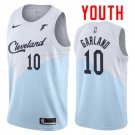 Youth Cleveland Cavaliers #10 Darius Garland Jersey White Blue Earned Edition