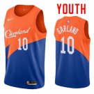Youth Cleveland Cavaliers #10 Darius Garland Jersey Orange Blue City Edition