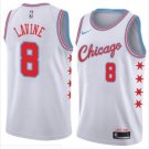 Men's Chicago Bulls #8 Zach LaVine White Basketball Jersey City Edition