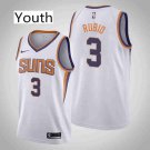 Youth Phoenix Suns #3 Ricky Rubio White Swingman Stitched Jersey Association