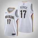 Men's New Orleans Pelicans #17 J.J. Redick White Swingman Stitched Jersey Icon