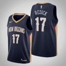 Men's New Orleans Pelicans #17 J.J. Redick Navy Swingman Stitched Jersey Association