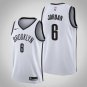 Men's Brooklyn Nets #6 DeAndre Jordan White Swingman Stitched Jersey Association