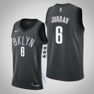Men's Brooklyn Nets #6 DeAndre Jordan Black Swingman Stitched Jersey Statement