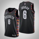 Men's Brooklyn Nets #6 DeAndre Jordan Black Swingman Stitched Jersey City