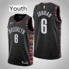 Youth Brooklyn Nets #6 DeAndre Jordan Black Swingman Stitched Jersey City
