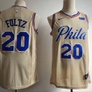 Men's Philadelphia #20 Markelle Fultz Basketball City Edition Jersey Cream