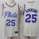 Men's Philadelphia 76ers #25 Ben Simmons Basketball Jersey City Edition Cream