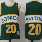 Men's Seattle Sonics #20 Gary Payton Throwback Basketball Stitched Jersey Green
