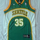 Men's Seattle Sonics #35 Kevin Durant Throwback Basketball Stitched Jersey Green