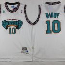 Men's Memphis Grizzlies #10 Mike Bibby Throwback Jersey White Stitched