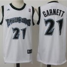 Men's Minnesota Timberwolves #21 Kevin Garnett Throwback Basketball Jersey White