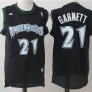 Men's Minnesota Timberwolves #21 Kevin Garnett Throwback Basketball Jersey Black