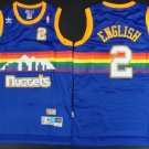 Men's Denver Nuggets #2 Alex English Blue Throwback Basketball Jersey