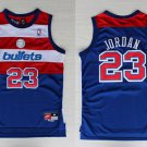 Men's Bullets #23 Michael Jordan Throwback Basketball Jersey Blue