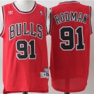 Men's Chicago Bulls #91 Dennis Rodman Red Throwback Basketball Jersey