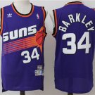 Men's Phoenix Suns #34 Charles Barkley Purple Throwback Basketball Jersey