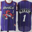 Men's Toronto Raptors #1 Tracy McGrady Throwback Basketball Jersey Purple