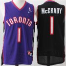 Men's Toronto Raptors #1 Tracy McGrady Throwback Basketball Jersey Purple-Black