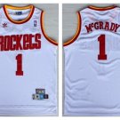 Men's Houston Rockets #1 Tracy McGrady Throwback Basketball Jersey White