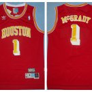 Men's Houston Rockets #1 Tracy McGrady Red Throwback Basketball Jersey