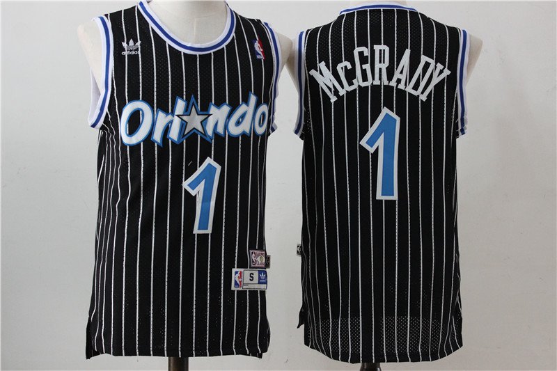 Men's Orlando Magic #1 Tracy McGrady Throwback Basketball Jersey Black