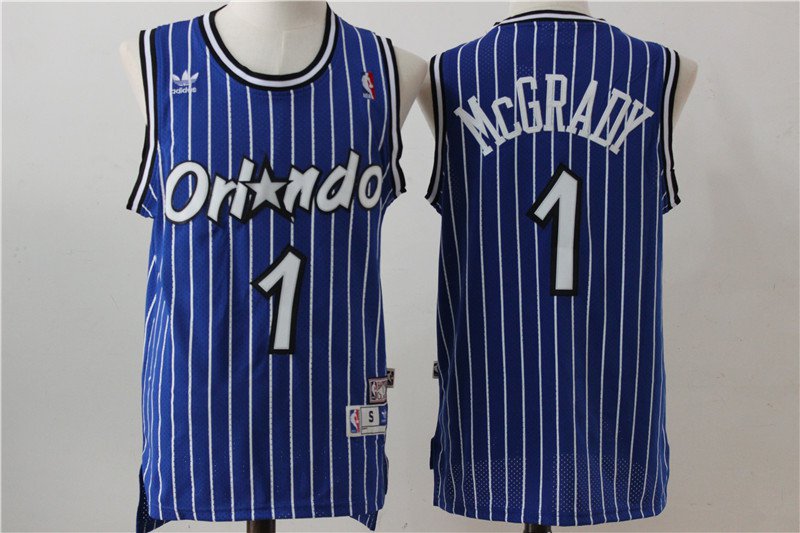 Men's Orlando Magic #1 Tracy McGrady Throwback Basketball Jersey Blue