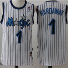 Men's Orlando Magic #1 Penny Hardaway White Basketball Throwback Jersey