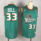 Men's Detroit Pistons #33 Grant Hill Throwback Basketball Jersey Green