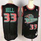 Men's Detroit Pistons #33 Grant Hill Throwback Basketball Jersey Black