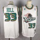 Men's Detroit Pistons #33 Grant Hill Throwback Basketball Jersey White