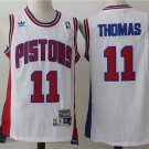 Men's Detroit Pistons #11 Isiah Thomas Throwback Basketball Jersey White