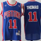 Men's Detroit Pistons #11 Isiah Thomas Throwback Basketball Jersey Blue