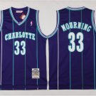Men's Charlotte Hornets 33# Alonzo Mourning Purple Throwback Jersey