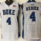 Men's Duke Blue Devils #4 J.J. Redick White College Basketball Jersey