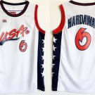 Men's Penny Hardaway #6 Throwback 1996 Team USA Basketball Jersey White Stitched