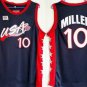 Men's Reggie Miller #10 Throwback 1996 Team USA Basketball Jersey Nvay Stitched